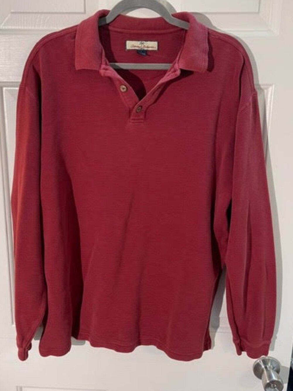 Tommy Bahama Silk-blend Long Sleeve Pologo Large